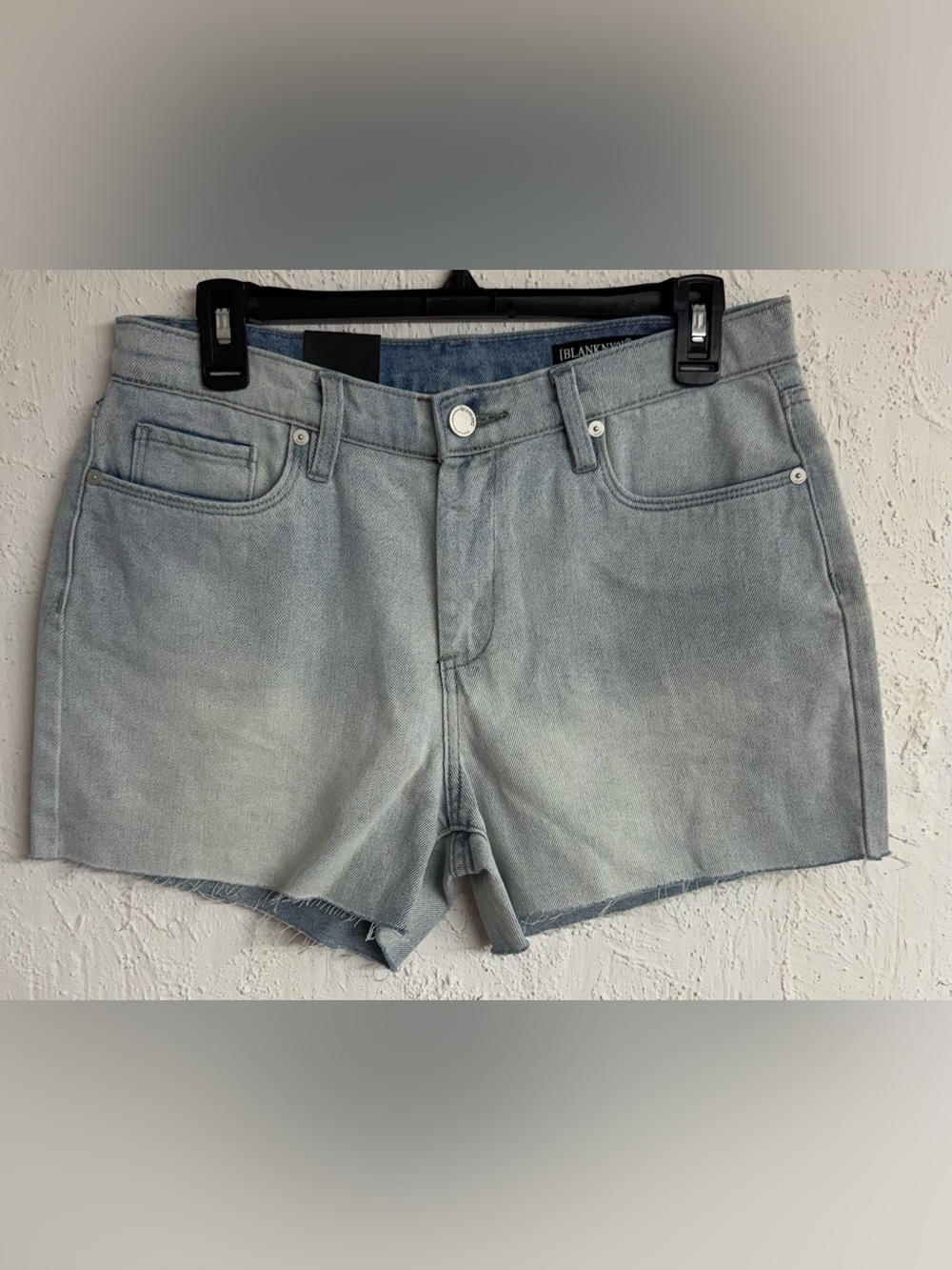 BLANKNYC The Fulton Mid-Rise Light Wash Roll Up Shorts Size 29
